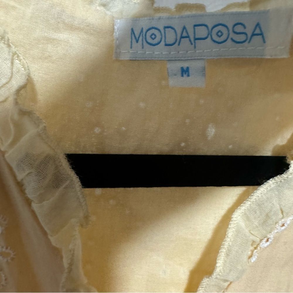 Revolve ModaPosa Bautista Racer Back Eyelet Ruffle Mini Dress - Picture 6 of 7